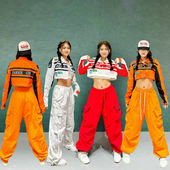 酷飒风jazz外套女跳舞穿搭kpop女团打歌服爵士舞蹈套装 街舞演出服