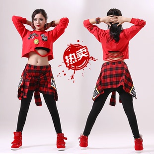 hiphop学生跳舞练习裤爵士广场曳步舞裤子舞台团队比赛演出服女装