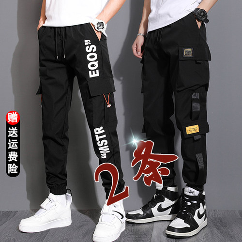 2026春夏薄款学生工装裤子男