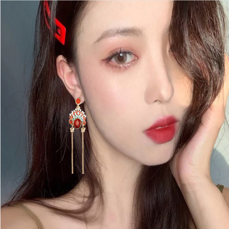 戏曲京剧脸谱耳环 中国风耳夹刀马旦防过敏银针925纯银耳饰批发价|msdalam kategori Aksesori/Barang Kemas Fesyen, anting-anting, anting-anting - dari Buy2taobao.com untuk memberikan perkhidmatan ejen Taobao profesional membeli