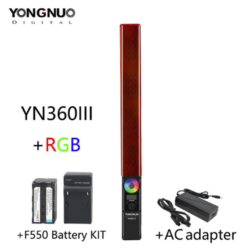 永诺YN360III三代LED补光灯拍照美颜柔光灯冰灯补光棒LED摄影灯