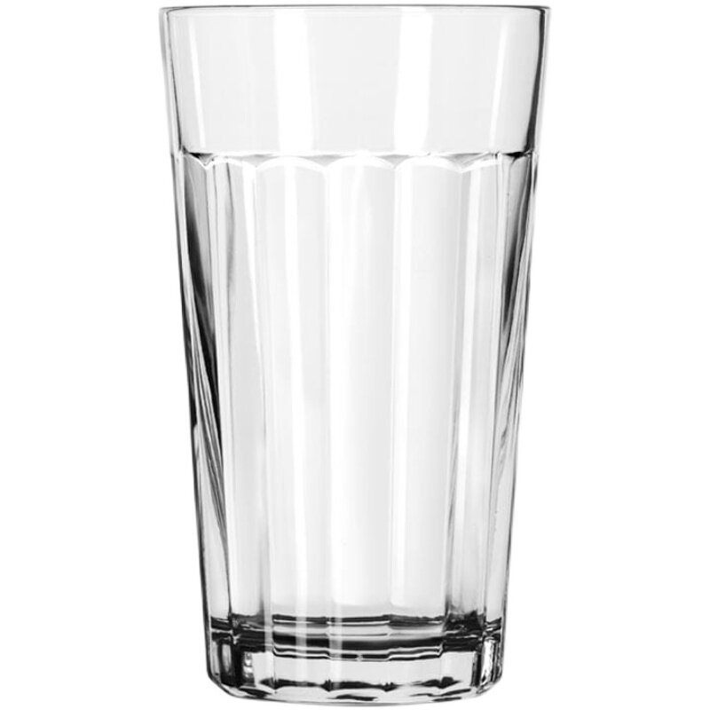 Libbey利比复古玻璃杯竖条纹冰美式杯冰拿铁咖啡杯子冷饮杯15641