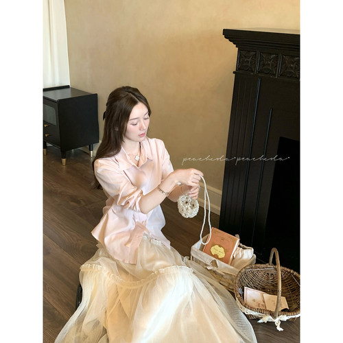 【08.31 20:00pm】《铃兰与茉莉》莱赛尔亚麻八分袖衬衣+缎面半裙