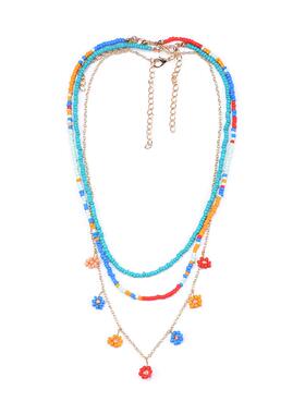 手工串珠花朵项链度假风潮搭配饰