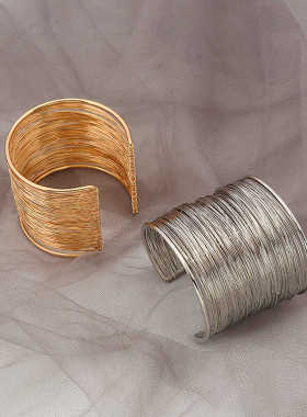 欧美跨境开口缠绕编织手环时尚