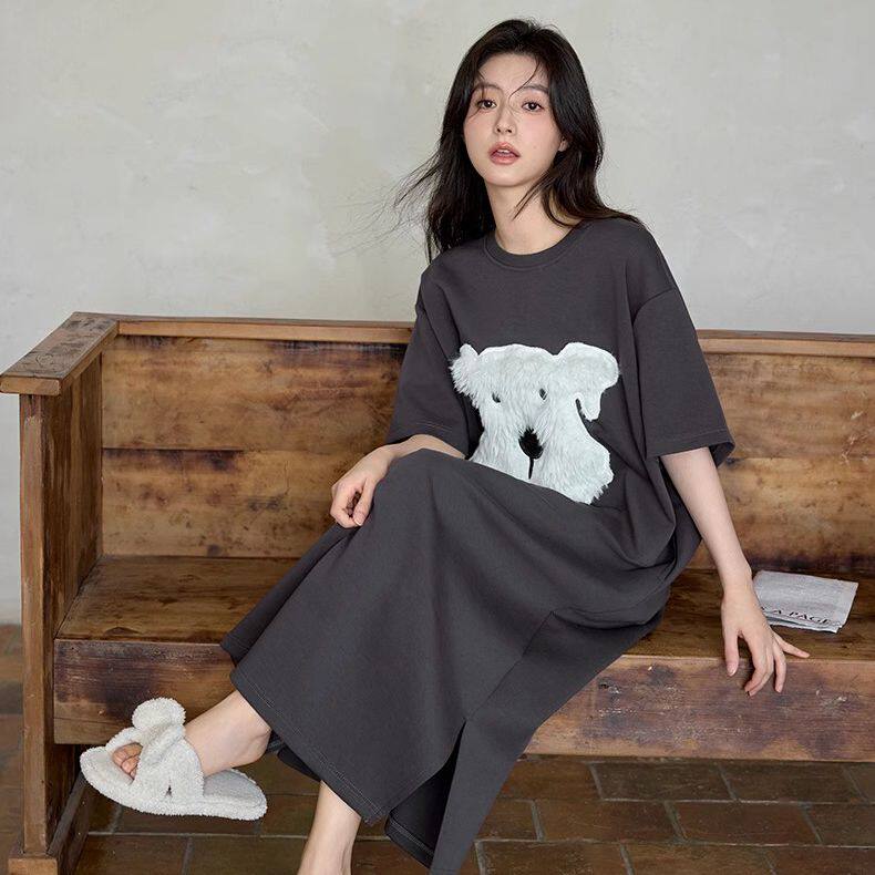 凉感棉睡裙夏季女大学生睡衣女款爆款2026新款甜美可爱宽松大码裙