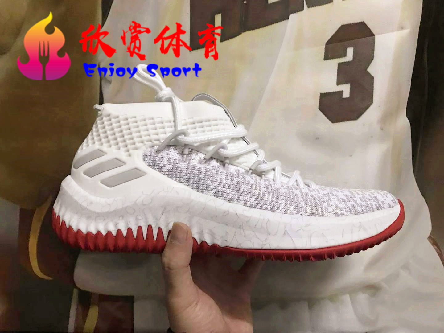 Adidas  Lillard 4 利拉德 首发 白红篮球鞋 BY3759 CQ0471