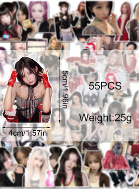 55pcs宝怪babymonster贴纸不干胶防水装饰贴纸郑雅环ASA李茶仁