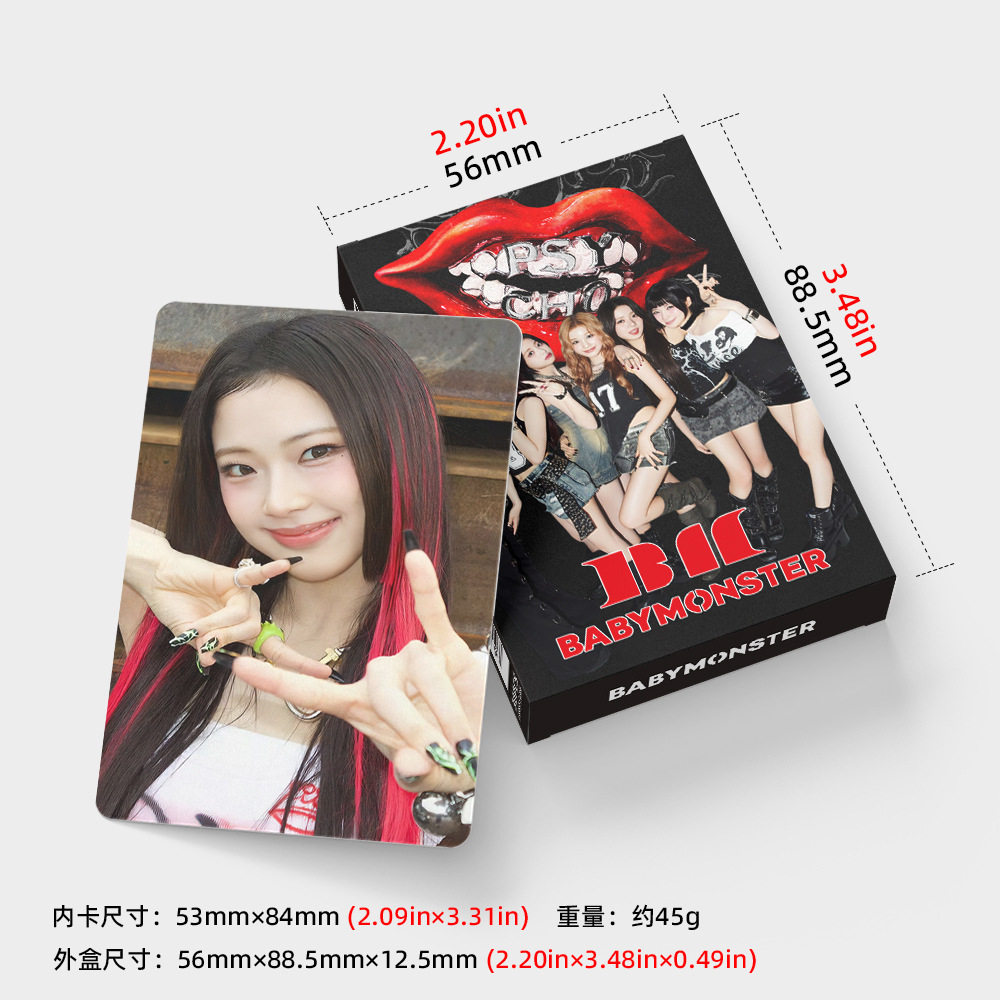 预售30张双面明星小卡BABYMONSTER专辑PSYCHO照片卡三寸LOMO卡片,节庆用品/礼品,文化创意明信片,淘宝优惠券,粉丝福利购,淘宝优惠卷