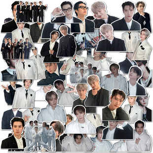 55张威神V冬日特别专辑白色定格概念照贴纸WayV防水不干胶李永钦