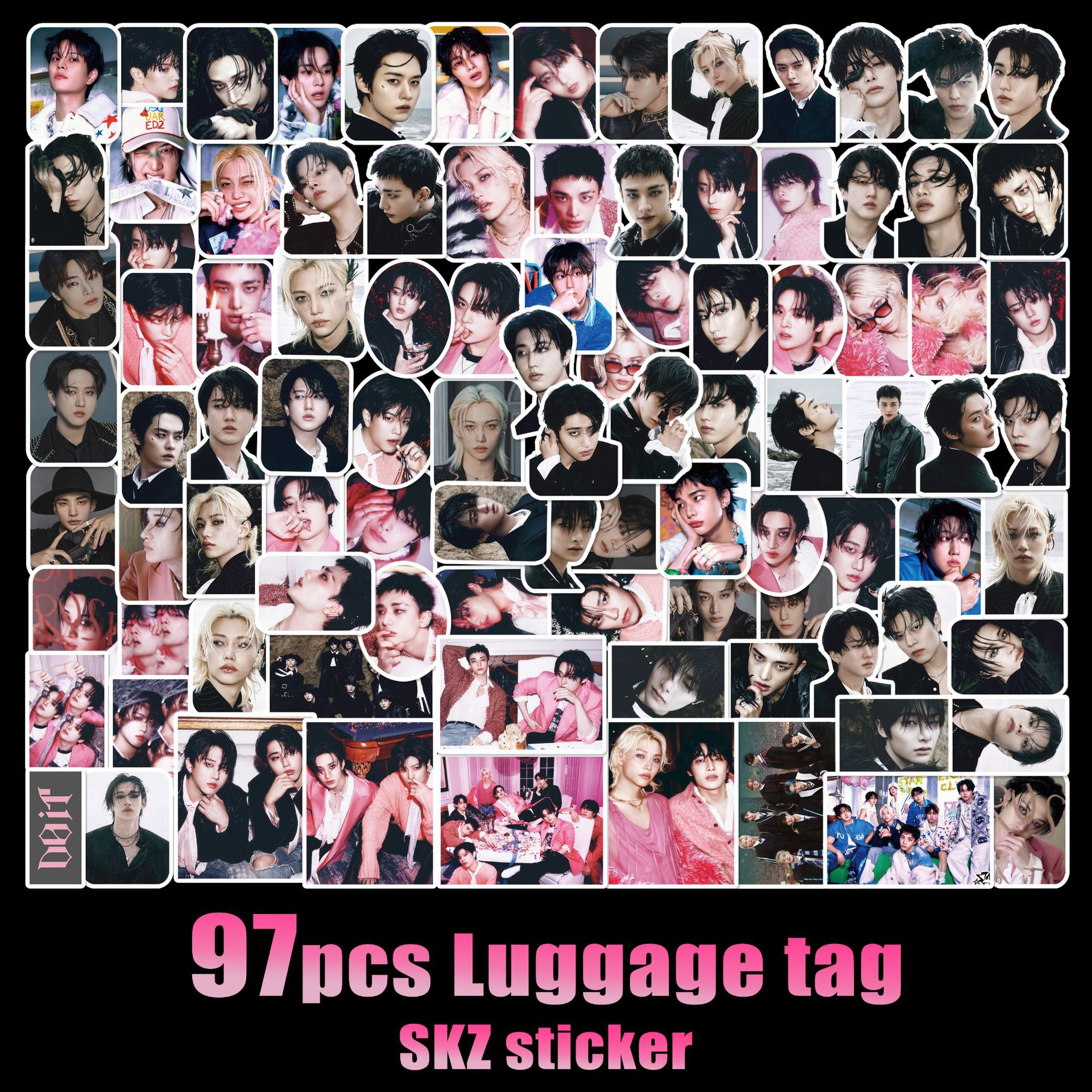 97张StrayKids贴纸李龙馥周边ins