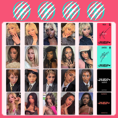 KATSEYE专辑WILD周边小卡KTOWN4U特典卡 WITHMUU WVS自制礼物照片