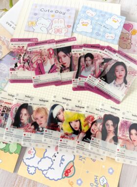 BABYMONSTER透卡宝怪新专AHYEON周边收藏pvc小卡校园学生送人礼物