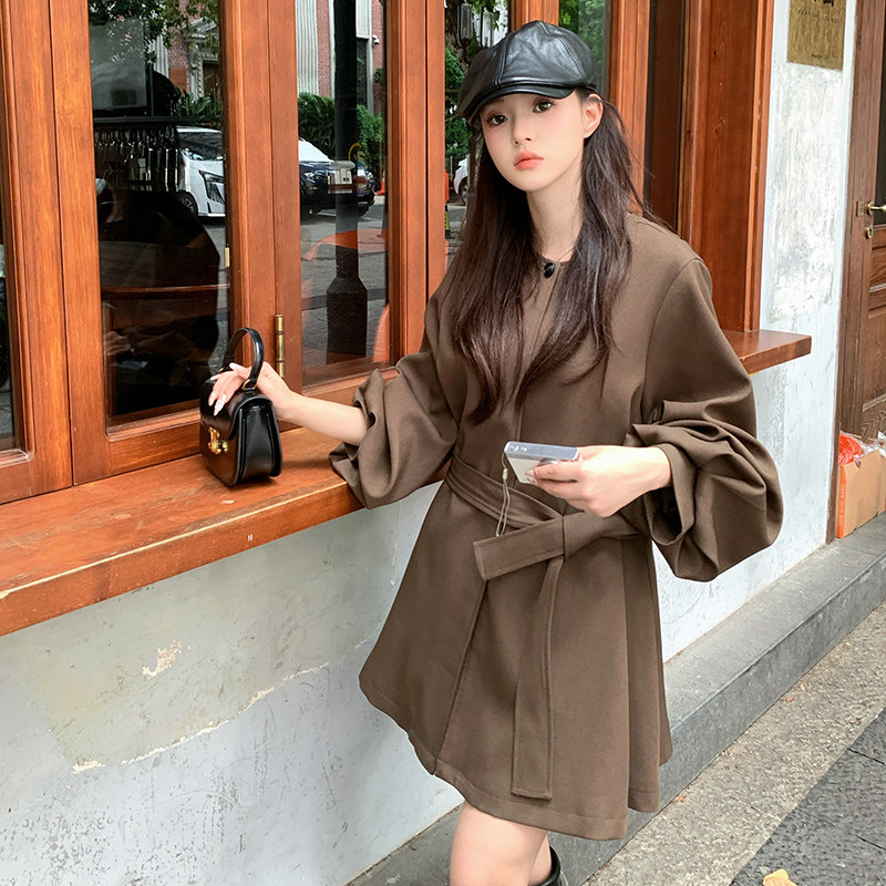 美拉德咖色风衣外套女2025秋季新款轻熟风高级感气质显瘦百搭大衣,女装风衣,2D118