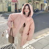 粉色甜美风羽绒服女冬季2025新款巨好看轻薄独特感小个子流行爆款，女装羽绒服，2D118