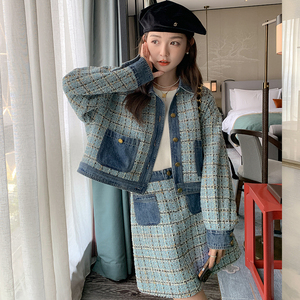 -牛仔拼小香风-200-2251-p185-k268,套装/套裙,2D118