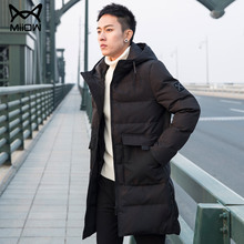 199元包邮 猫人 男士中长款加厚棉衣外套