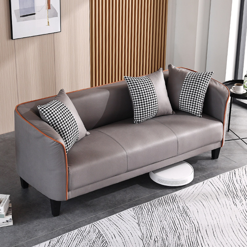 布艺沙发客厅简约现代小户型单双人直排轻奢懒人出租房简易小沙发
