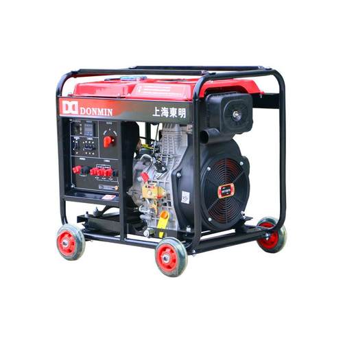 东明单三相同功率柴油发电机220v380v两用7kw小型移动便携式户外