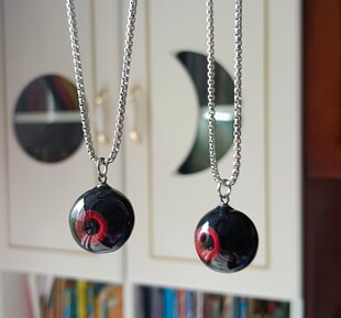 血腥大号仿真眼球眼珠手链,短款眼珠项链,仿真血丝,眼球项链