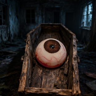 半球咖啡色眼球眼珠仿血丝血腥血迹舞台道具包链挂件 虹膜色可以