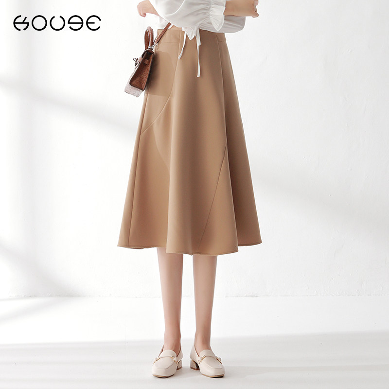 黑色百褶裙中长款半身裙秋冬女2020新款高腰a字显瘦大摆裙子伞裙