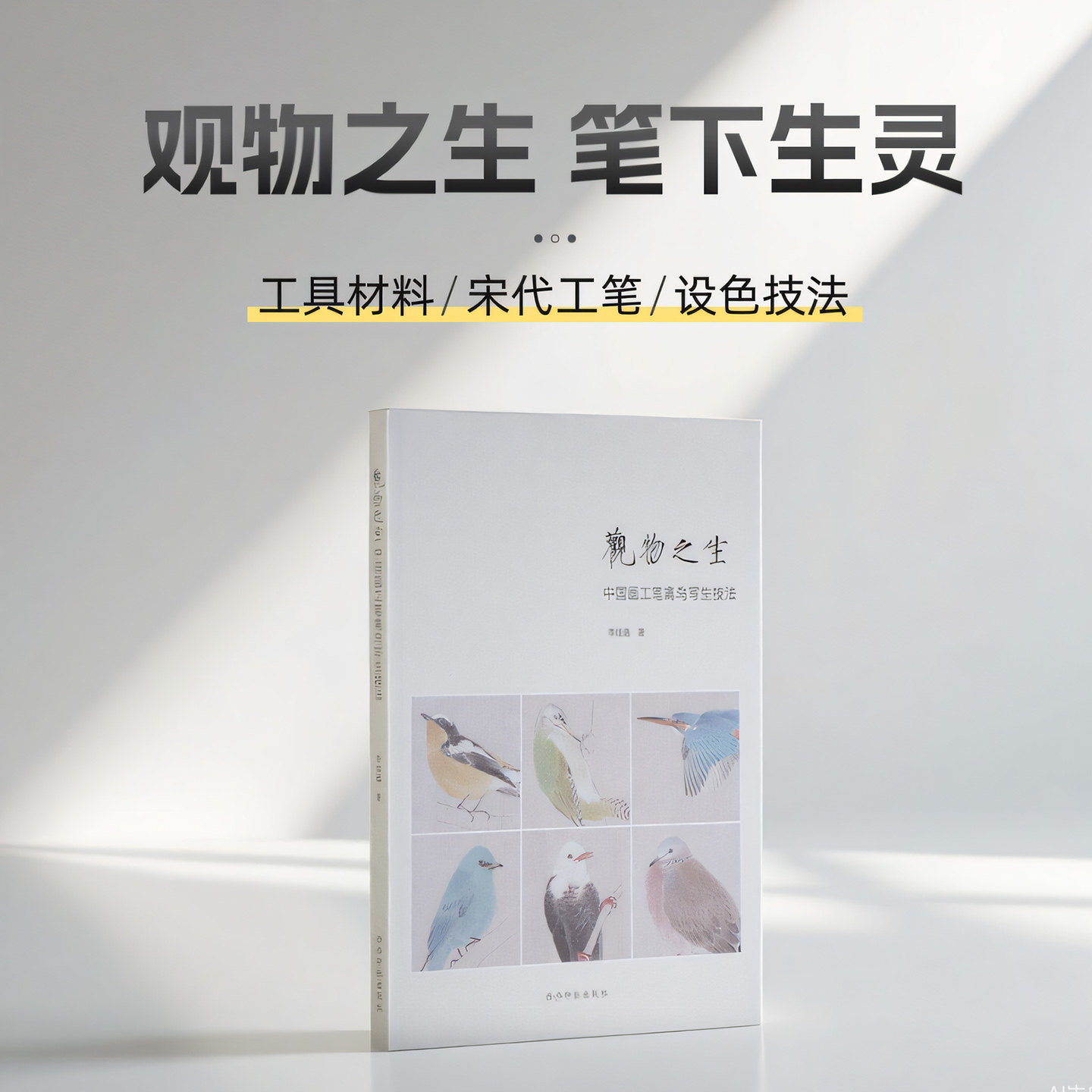 观物之生 : 中国画工笔禽鸟写生技法 宋代工笔禽鸟画绘画技法入门教程工具材料基本设色技法详解 20只常见鸟类写生创作示范画画书,书籍/杂志/报纸,绘画（新）,淘宝优惠券,粉丝福利购,淘宝优惠卷