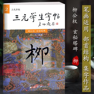 西泠印社出版 胡三元 学生字帖启功题签 楷书毛笔书法字帖书法入门自学临摹教材 柳公权玄秘塔碑 集字作品 三元 部首结构 社 笔画运用