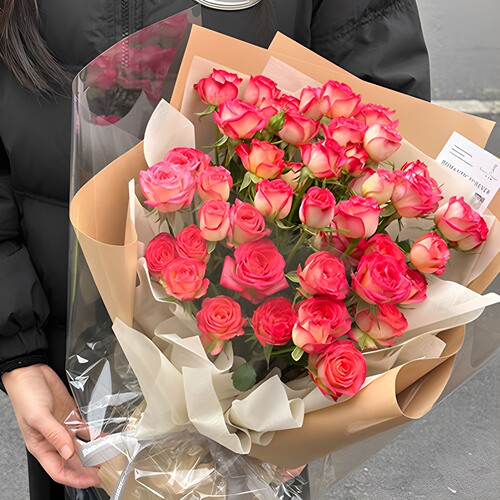 爱丽丝多头玫瑰鲜花鲜花云南基地直发鲜花水养家用速递包邮情人节