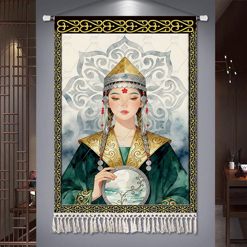 新疆风景布艺挂画民族风挂布餐厅挂毯/壁毯