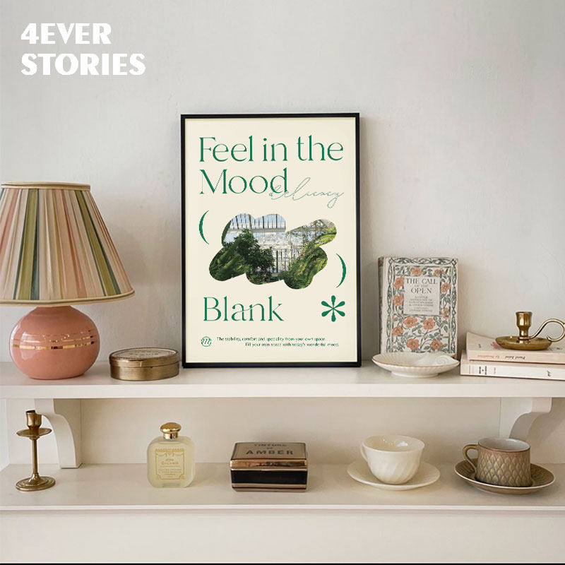 4es |绿色心情 复古法式清新ins风韩国摄影艺术海报纸质装饰画