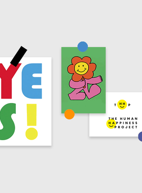 特惠款|4ever stories|YES文字系列 卡通文字插画 装饰卡片套装