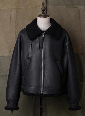 HDK(海觉）暗黑潮流 B-3 皮毛一体拼接KUDU oversize宽松版型