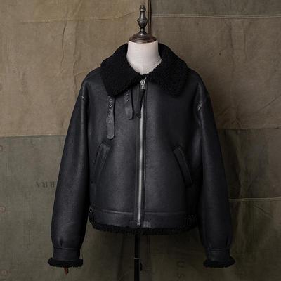 皮毛一体海觉潮流宽松型皮衣