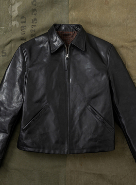 HDK(海觉）7号全植马皮机车直拉701夹克 短款版型 TWC 1930S