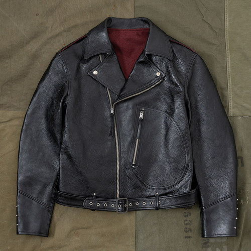 拉巴里马皮机车夹克海觉