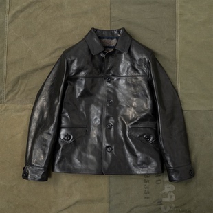 海觉 型 7号全植马皮单排纽扣734夹克 短宽版 TWC风 卡车司机 HDK