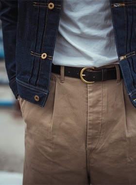 HDK(海觉) HORWEEN CXL 10OZ 30MM TANNING BELT 牛皮窄皮带