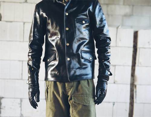 hdk海觉司闸员日系复古皮衣