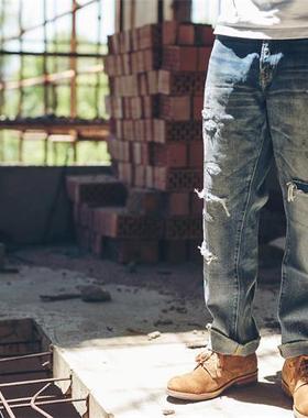 HDK(海觉) journeyman 手工水洗破坏泼墨9分宽松牛王 VSIVIM