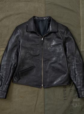 HDK海觉 762小木盒 7号全植全粒无涂马皮机车服 短宽版型TWC风