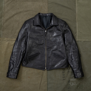 短宽版 7号全植全粒无涂马皮机车服 型TWC风 762小木盒 HDK海觉