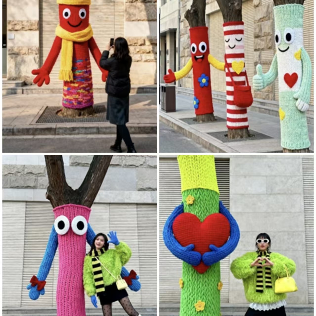 大树毛衣装饰景区艺术打卡装饰手工毛线定制美陈,商业/办公家具,景观道具/景观摆件/景观装置,淘宝优惠券,粉丝福利购,淘宝优惠卷