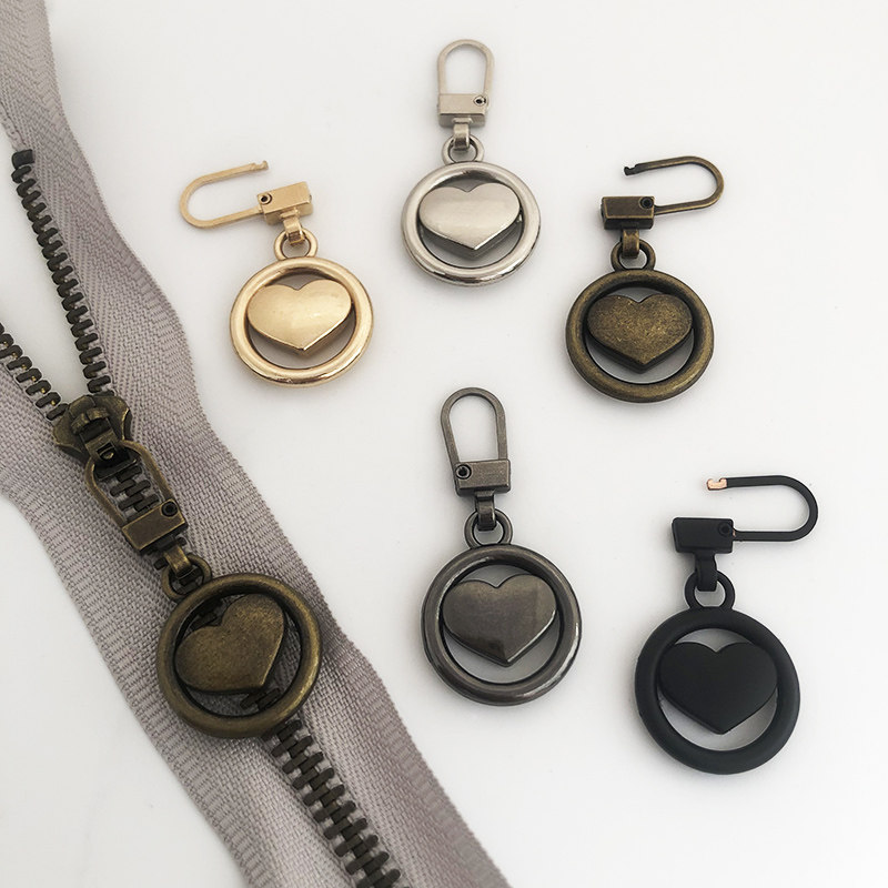 行李箱红心拉链头拉片箱包配件鞋子拉锁头衣服拉柄穿小孔通用神器