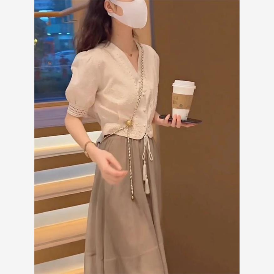 2025夏季爆款两件套今年流行裙子新款衣服女装套装巨好看的连衣裙