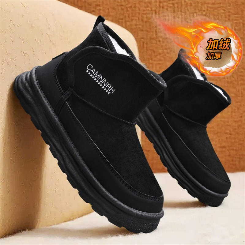 老人鞋冬季保暖加绒雪地靴男户外