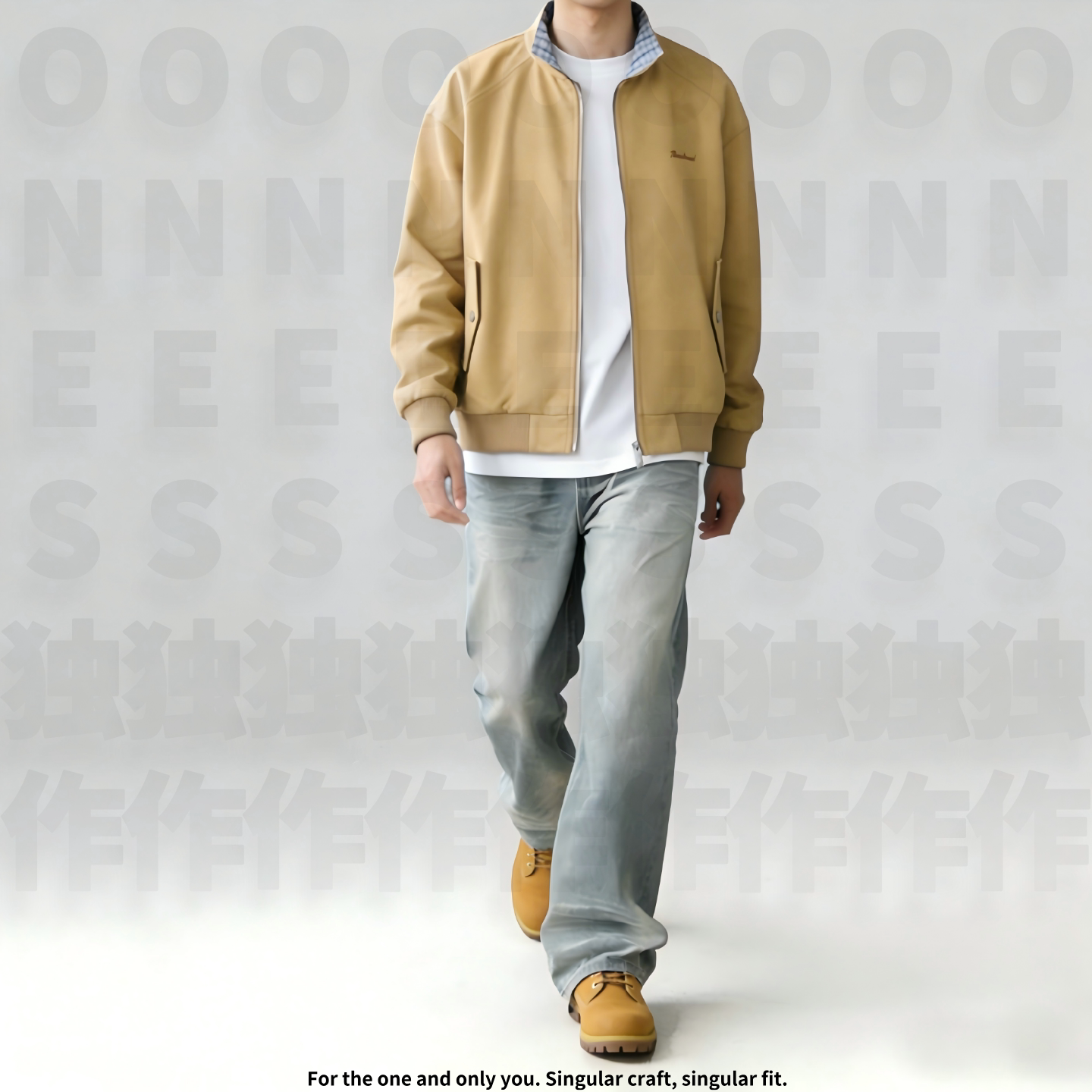 美式哈灵顿夹克外套男款麂皮绒立领夹克2026年春季春装cleanfit男