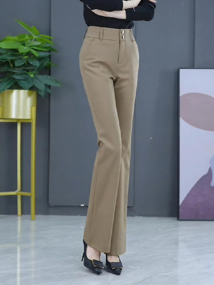 高档高腰微喇裤女长裤春秋柔软垂顺直筒职业西装裤显瘦九分喇叭裤,女装/女士精品,牛仔裤,淘宝优惠券,粉丝福利购,淘宝优惠卷