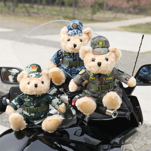 警察小熊公仔毛绒玩具特警泰迪熊娃娃定制logo儿童礼物交警熊玩偶