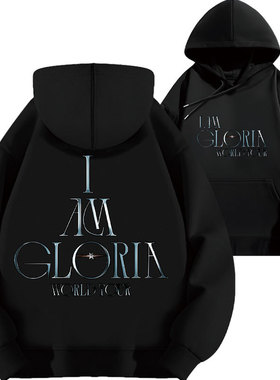 邓紫棋演唱会同款明星秋冬季连帽卫衣加绒加厚上衣服宽松美式休闲